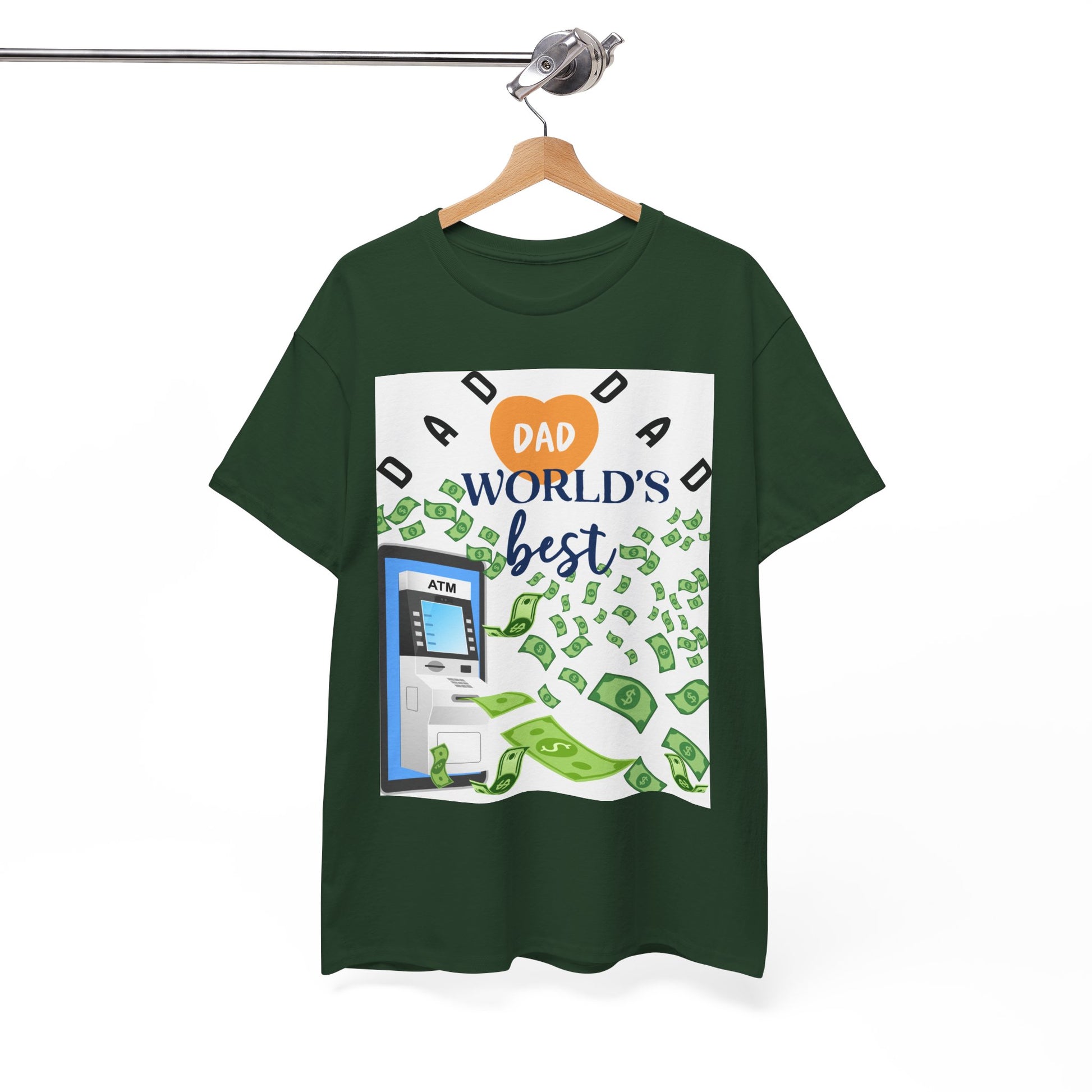 Dad World Best ATM Quality Cotton Tee Shirt