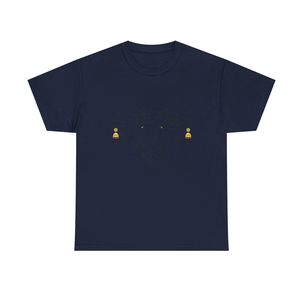 Elephant With Earrings Heavy Cotton Shirt