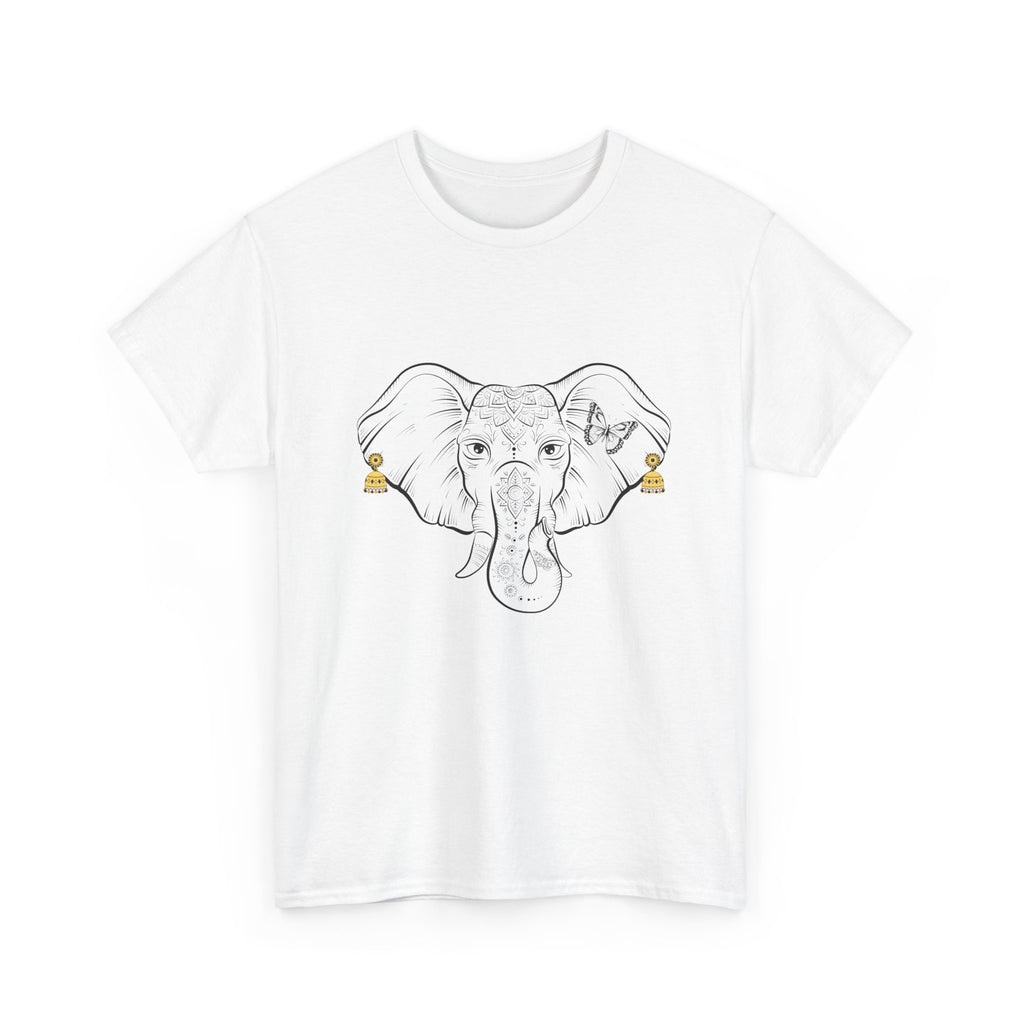Elephant With Earrings Heavy Cotton Shirt