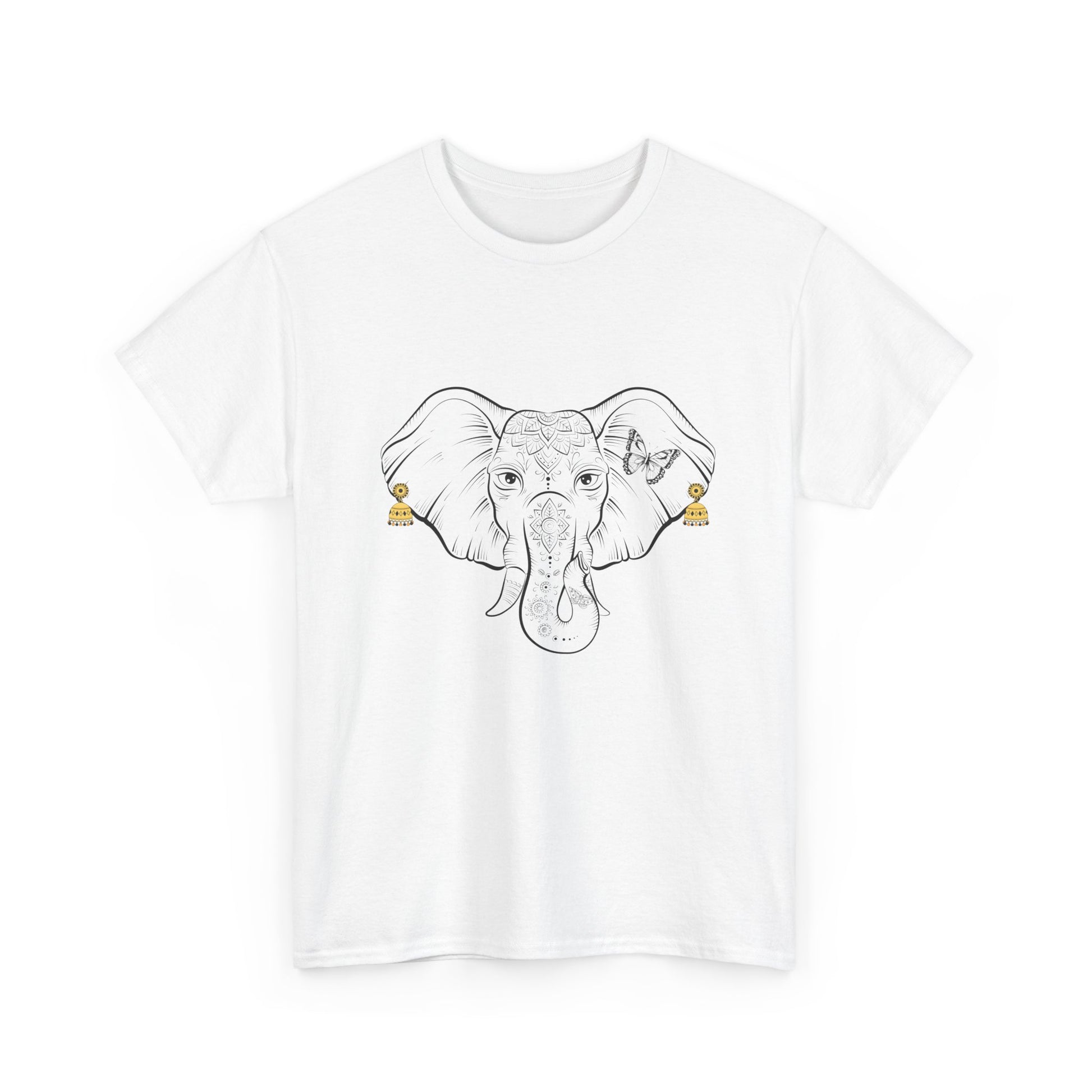 Elephant With Earrings Heavy Cotton Shirt