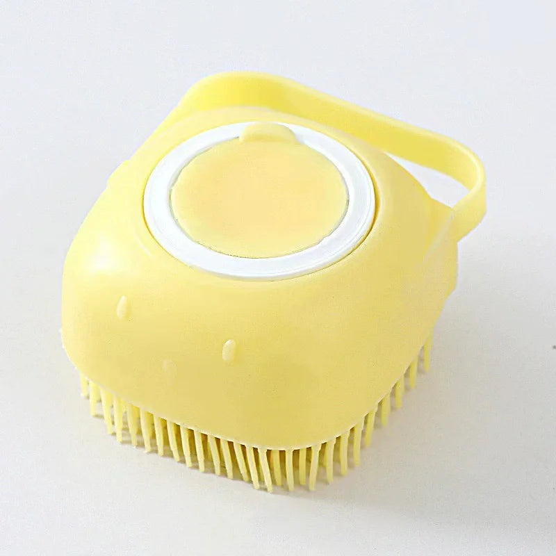 Silicone Pet Bath Massage Brush Shower Scrubber Bubble Maker For Cat Dog Fur Buddies Grooming Deep Clean Hair Remover Household Pet Bathing