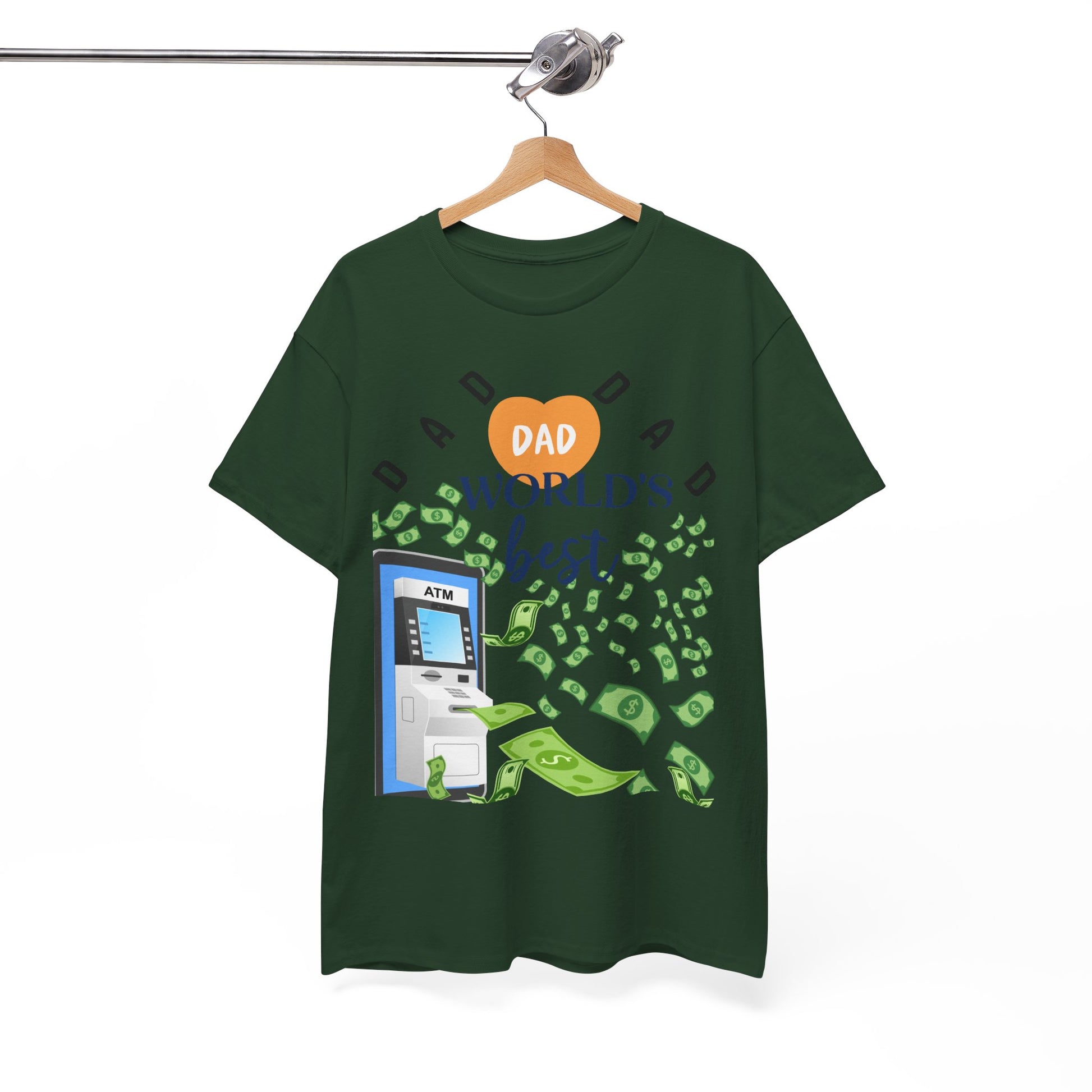 Dad Best ATM Heavy Cotton Tee Shirt Transparent
