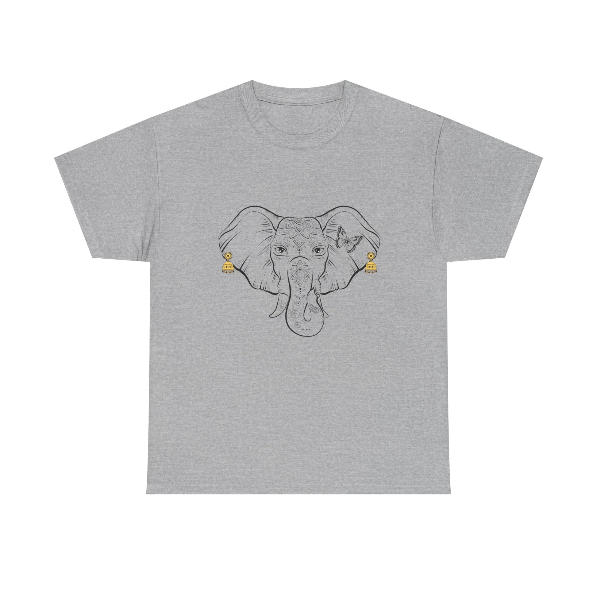 Elephant With Earrings Heavy Cotton Shirt