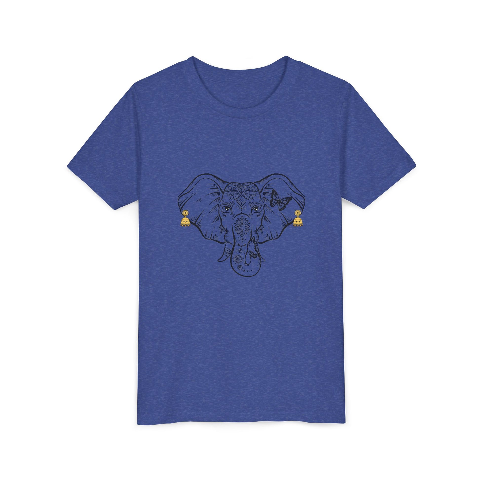 Youth Elephant Earrings Short Sleeve Shirt