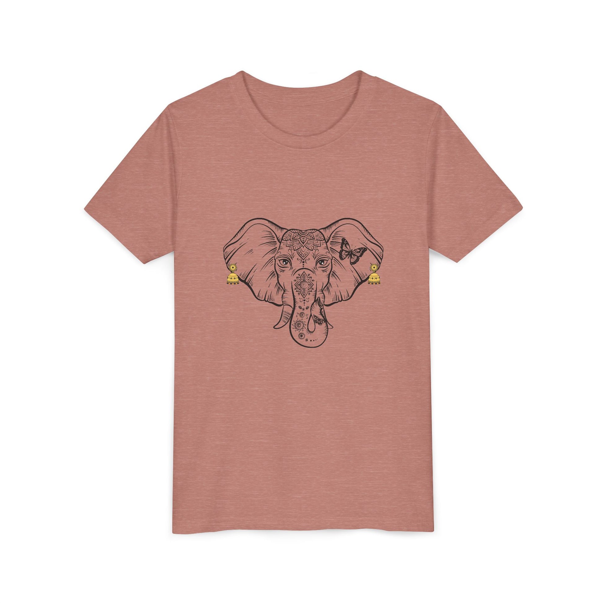 Youth Elephant Earrings Short Sleeve Shirt
