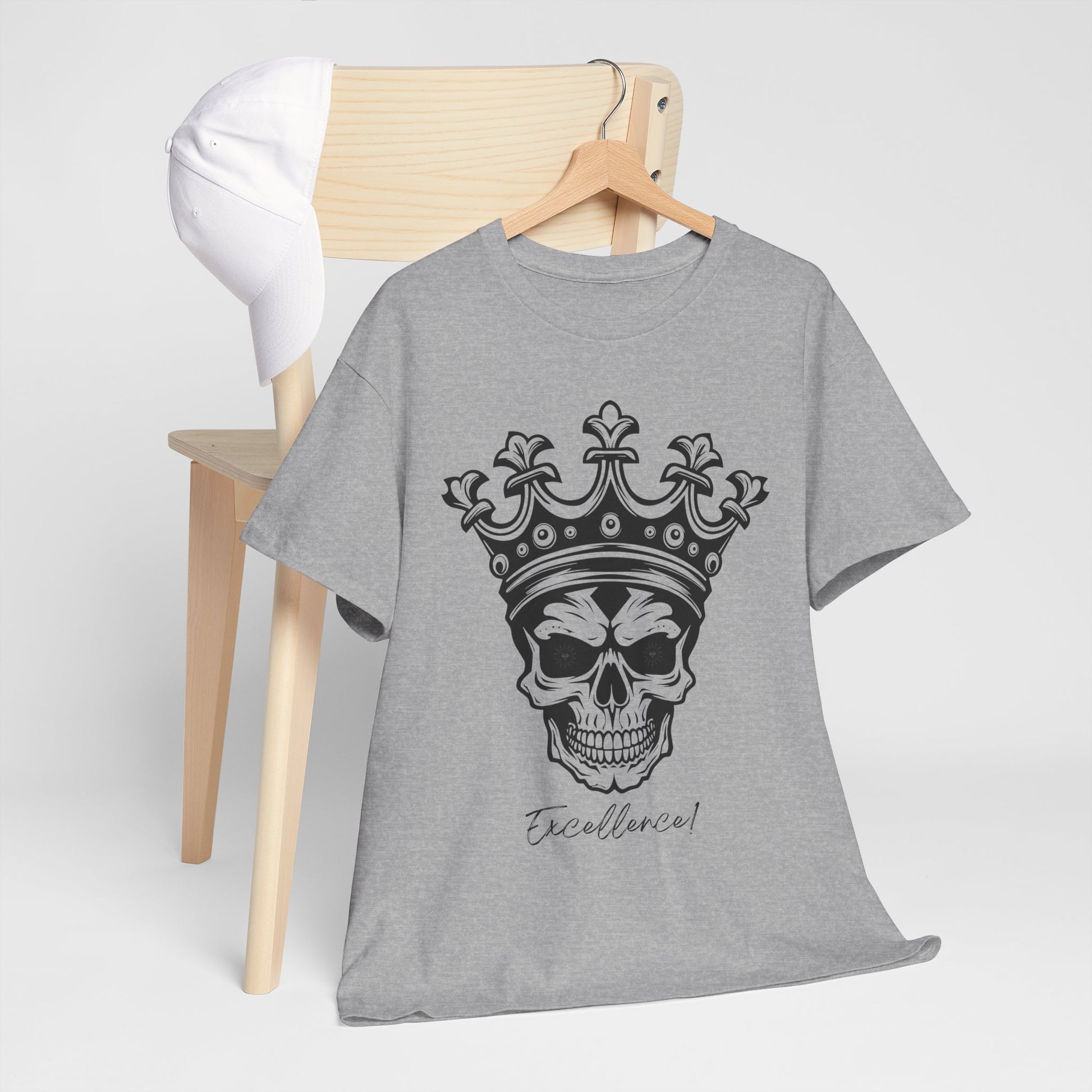 Skull "Excellence" Cotton Tee Shirt Transparent