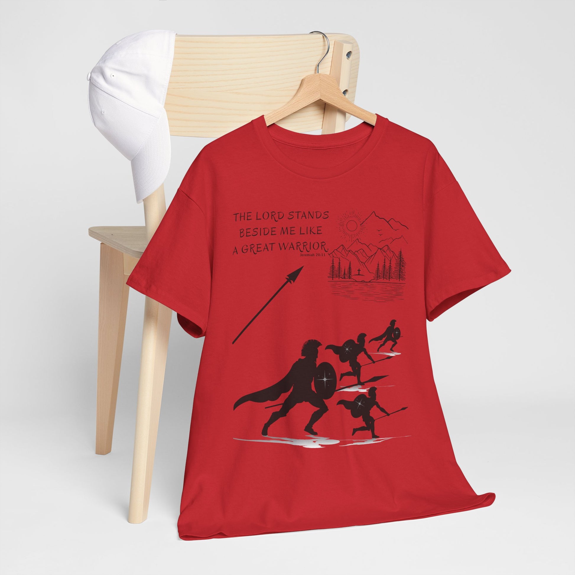 Warrior, The Lord Stands Before Me Heavy Cotton Shirt