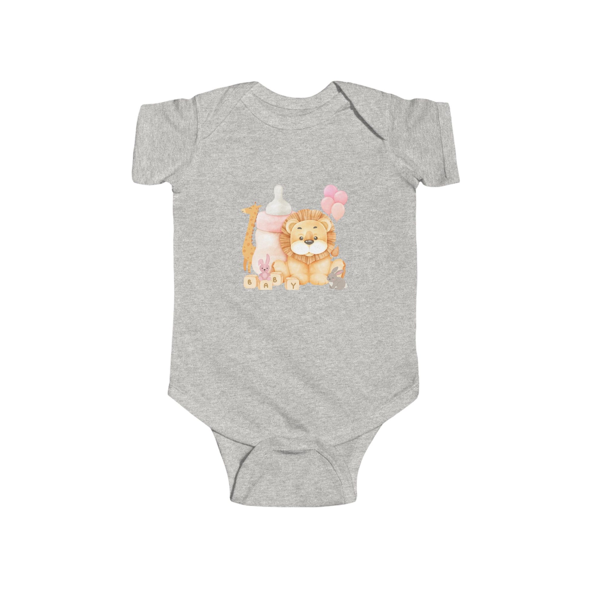 Giraffe and Friends Baby block Infant Onesie, Bodysuit