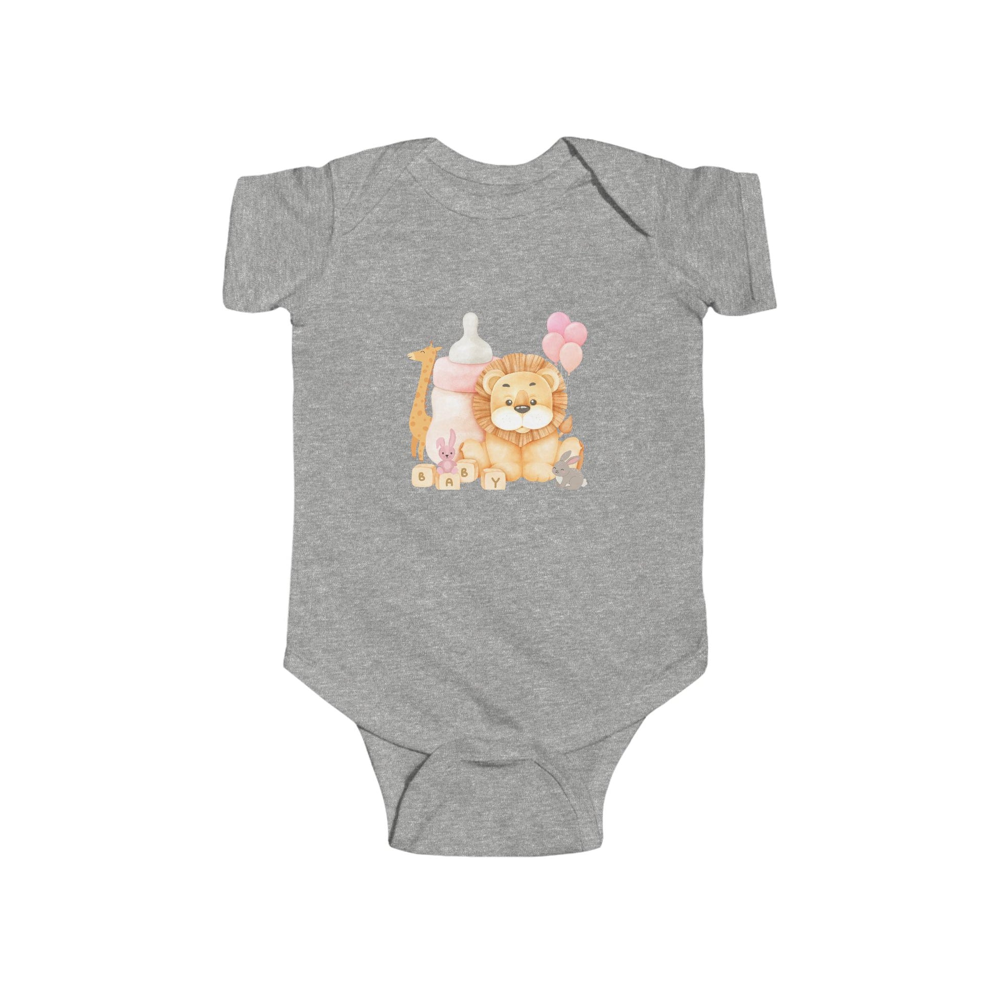 Giraffe and Friends Baby block Infant Onesie, Bodysuit