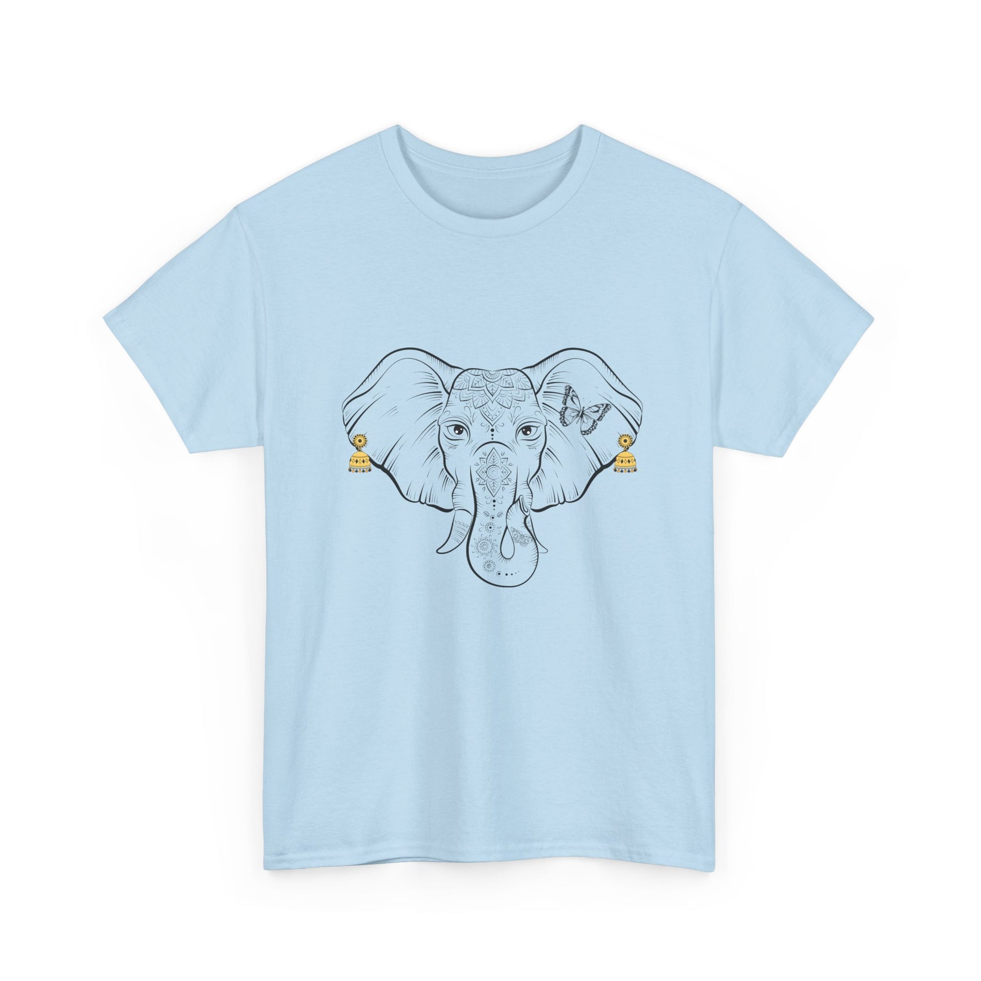 Elephant With Earrings Heavy Cotton Shirt