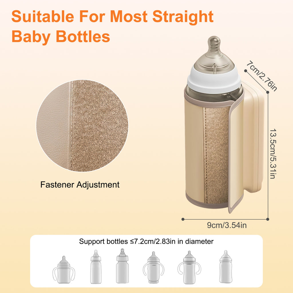 1Pc Portable Bottle Warmer With Night Light On The Go Coffee Mug, Canteen or Baby Bottle Milk Warmer Chargeable for Travel With 6 Heating Levels