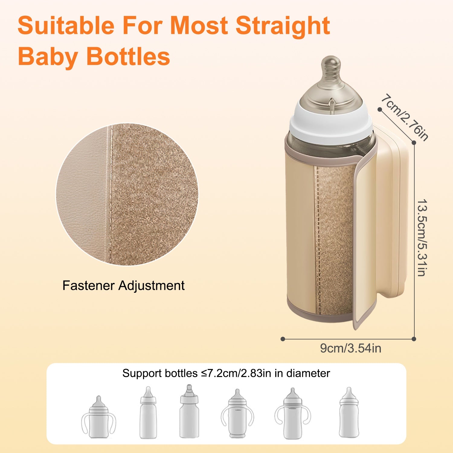 1Pc Portable Bottle Warmer With Night Light On The Go Coffee Mug, Canteen or Baby Bottle Milk Warmer Chargeable for Travel With 6 Heating Levels