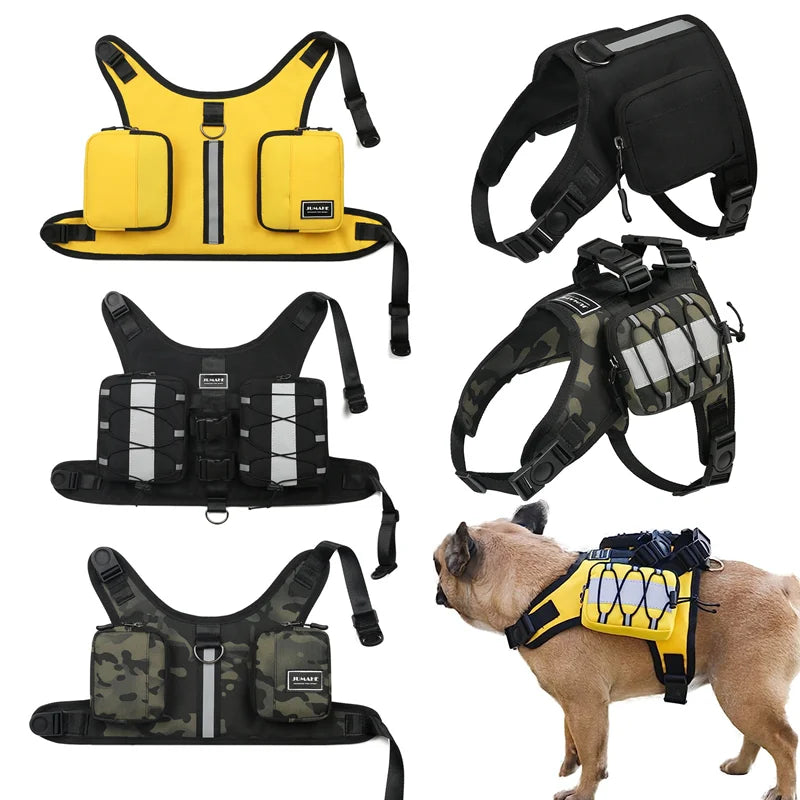 Dog Backpack for Hiking Camping Travel Walking Saddle Bag for Small Medium Dog Waterproof Tactics Pack