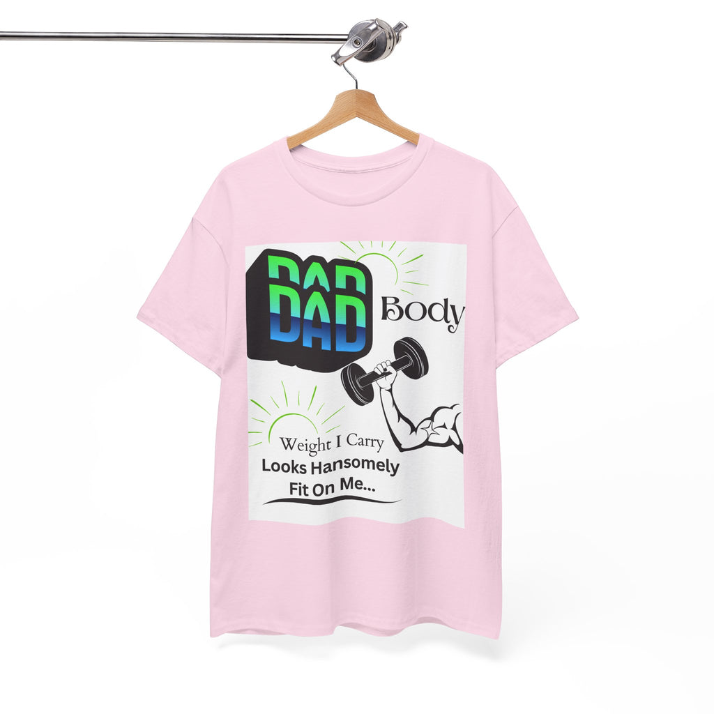 White Background Hansomely Fit Dad Cotton Crew Tee Shirt Dseign