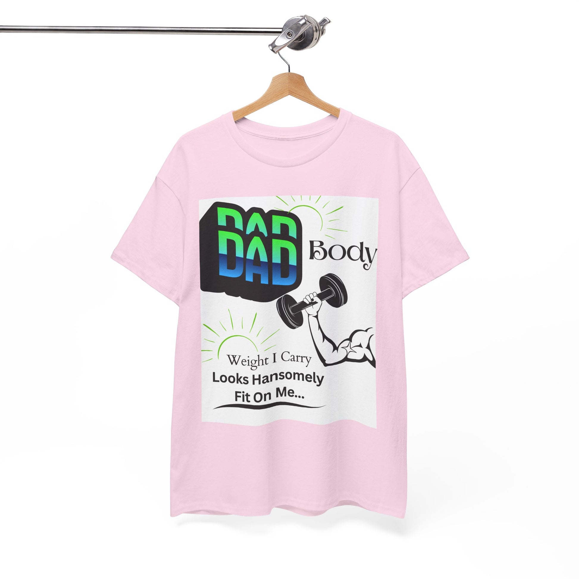White Background Hansomely Fit Dad Cotton Crew Tee Shirt Dseign