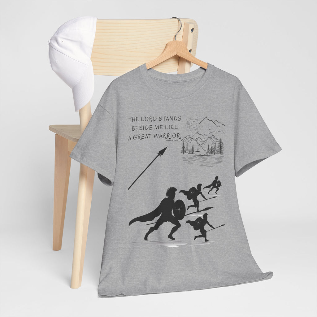 Warrior, The Lord Stands Before Me Heavy Cotton Shirt