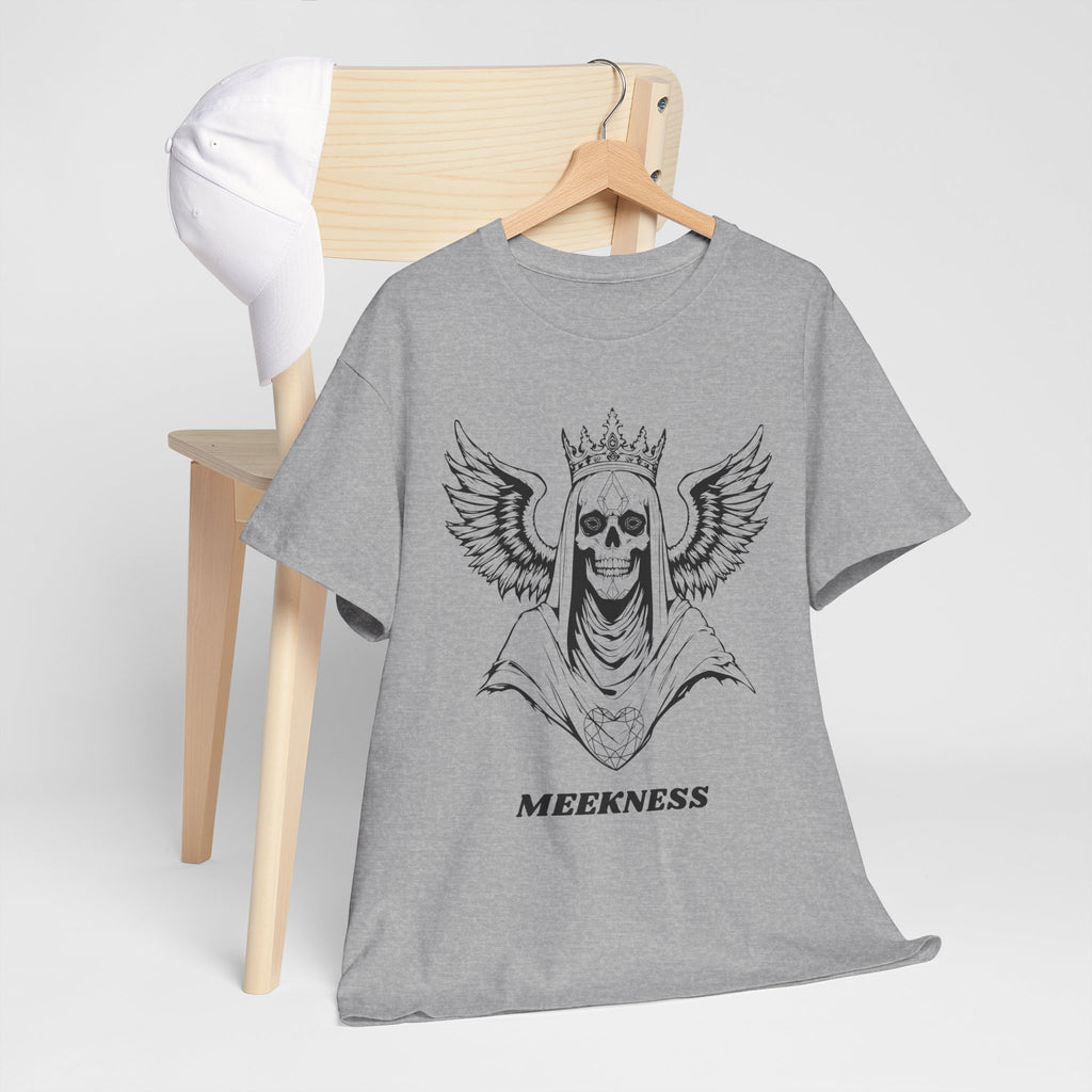 Skull Crown Wings Cotton Tee Shirt Transparent
