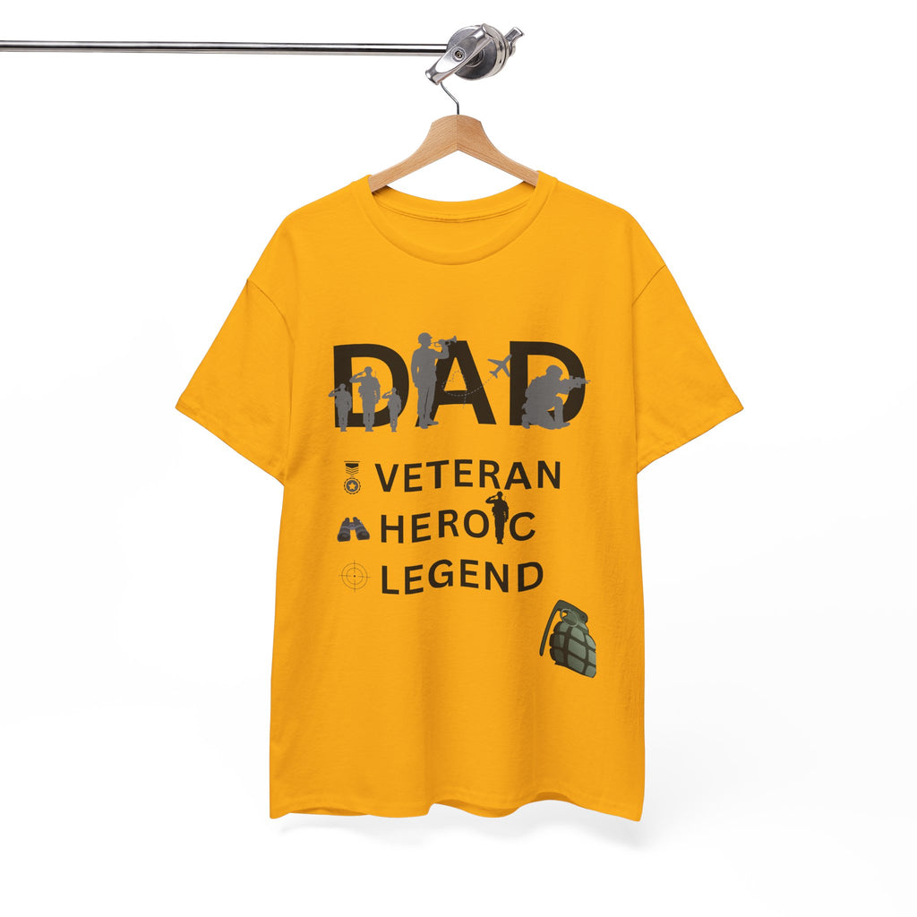 Dad Veteran Cotton Tee Shirt Transparent Background