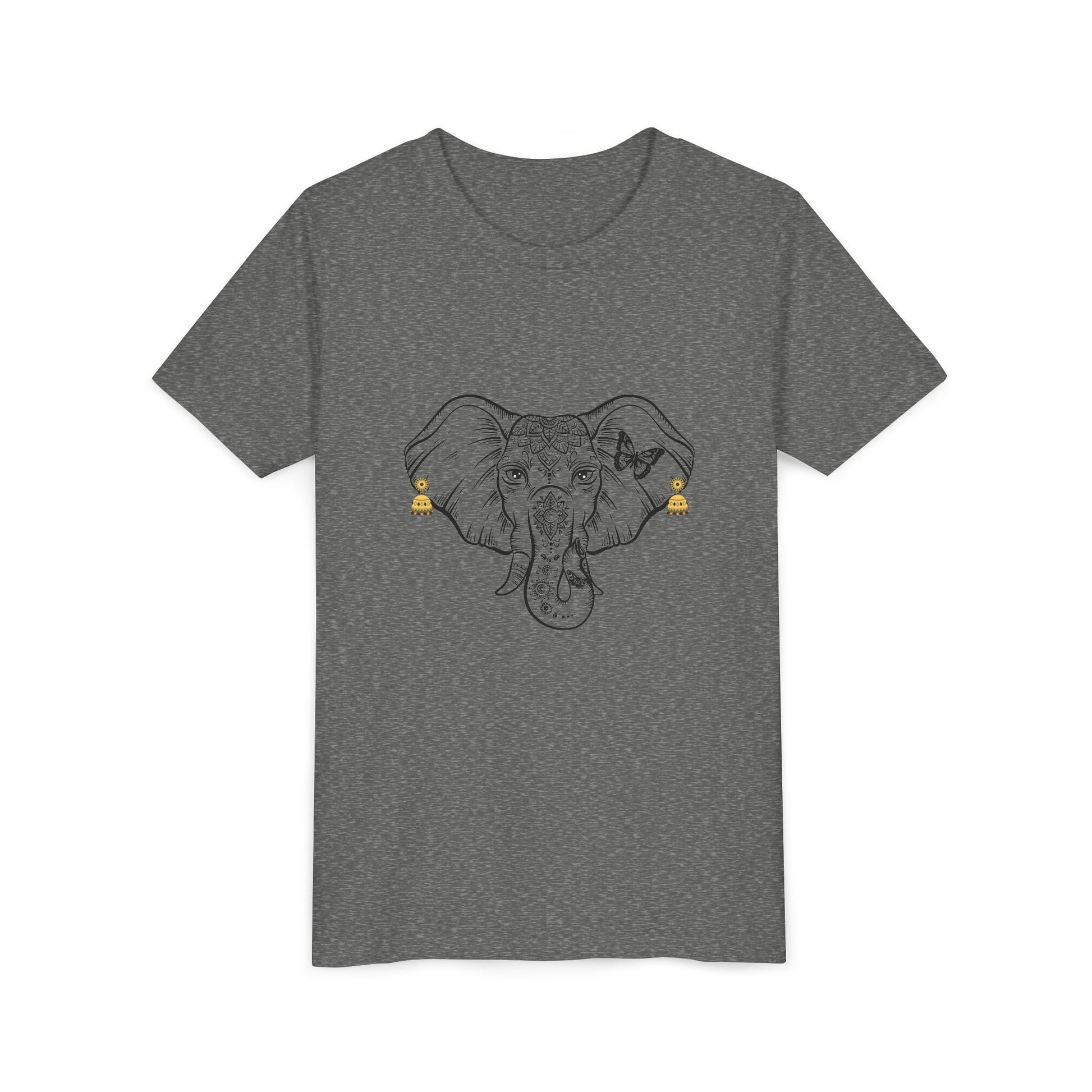 Youth Elephant Earrings Short Sleeve Shirt