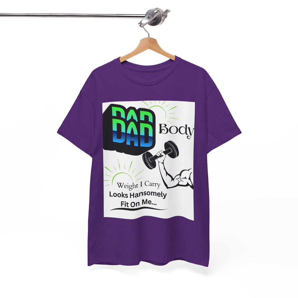 White Background Hansomely Fit Dad Cotton Crew Tee Shirt Dseign