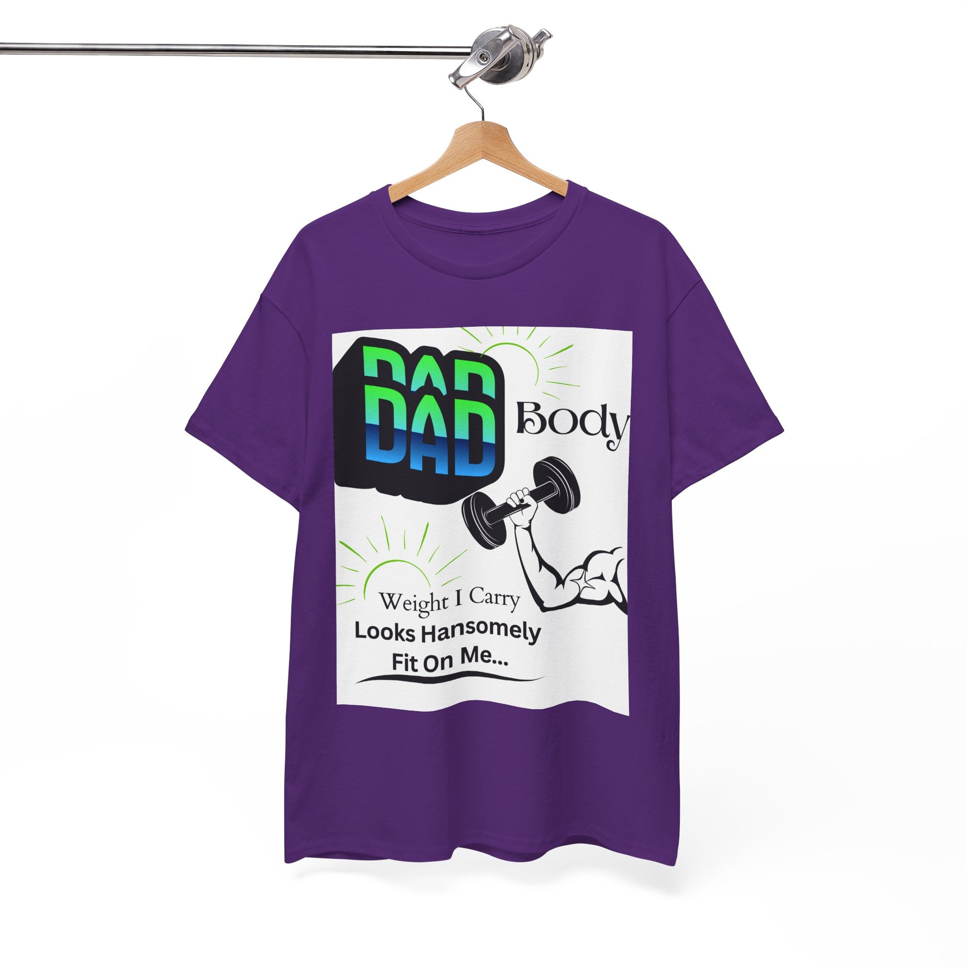 White Background Hansomely Fit Dad Cotton Crew Tee Shirt Dseign