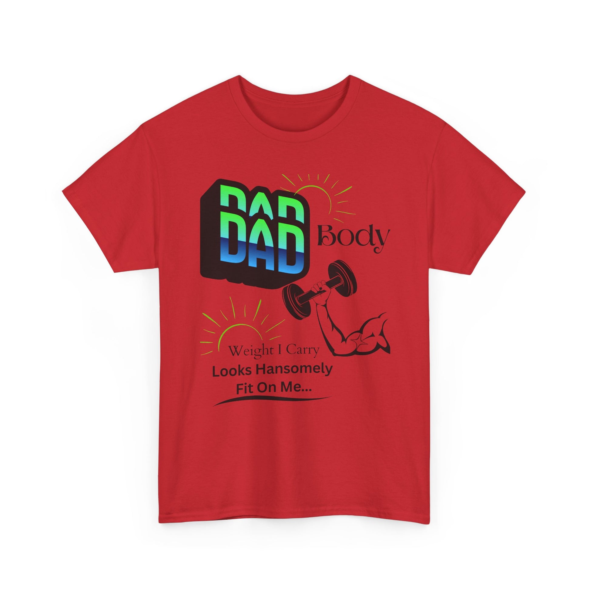 Hansomely Fit Dad Cotton Crew Tee Shirt Transparent Dseign