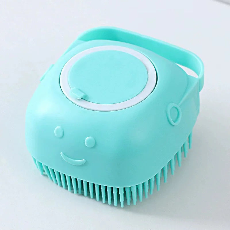 Silicone Pet Bath Massage Brush Shower Scrubber Bubble Maker For Cat Dog Fur Buddies Grooming Deep Clean Hair Remover Household Pet Bathing