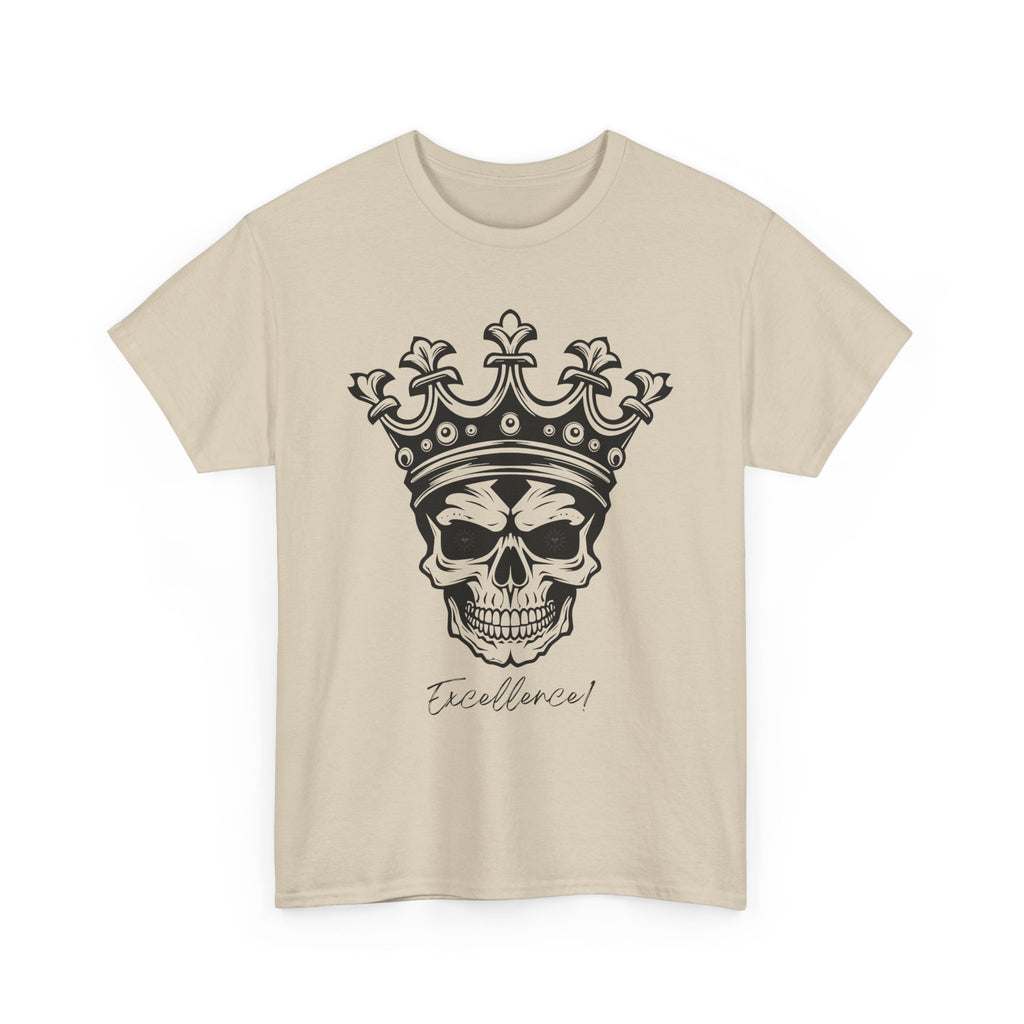 Skull "Excellence" Cotton Tee Shirt Transparent