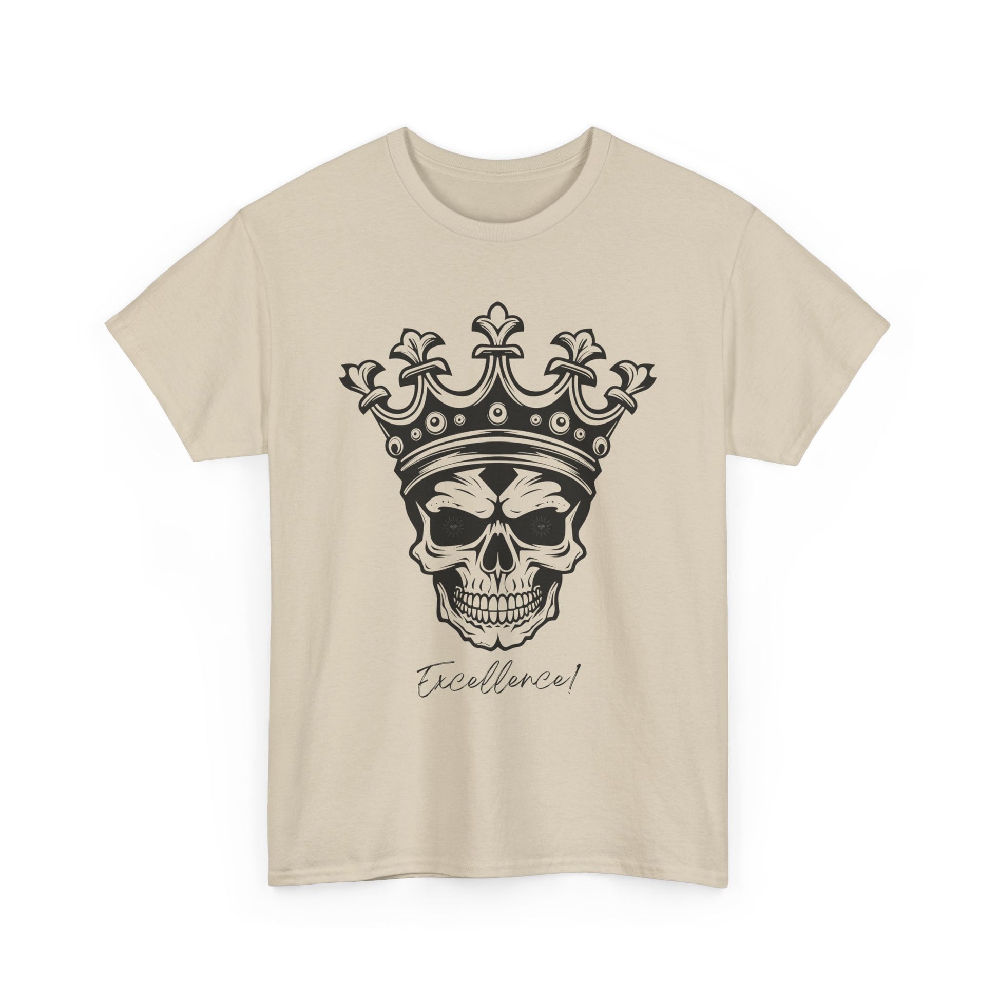 Skull "Excellence" Cotton Tee Shirt Transparent