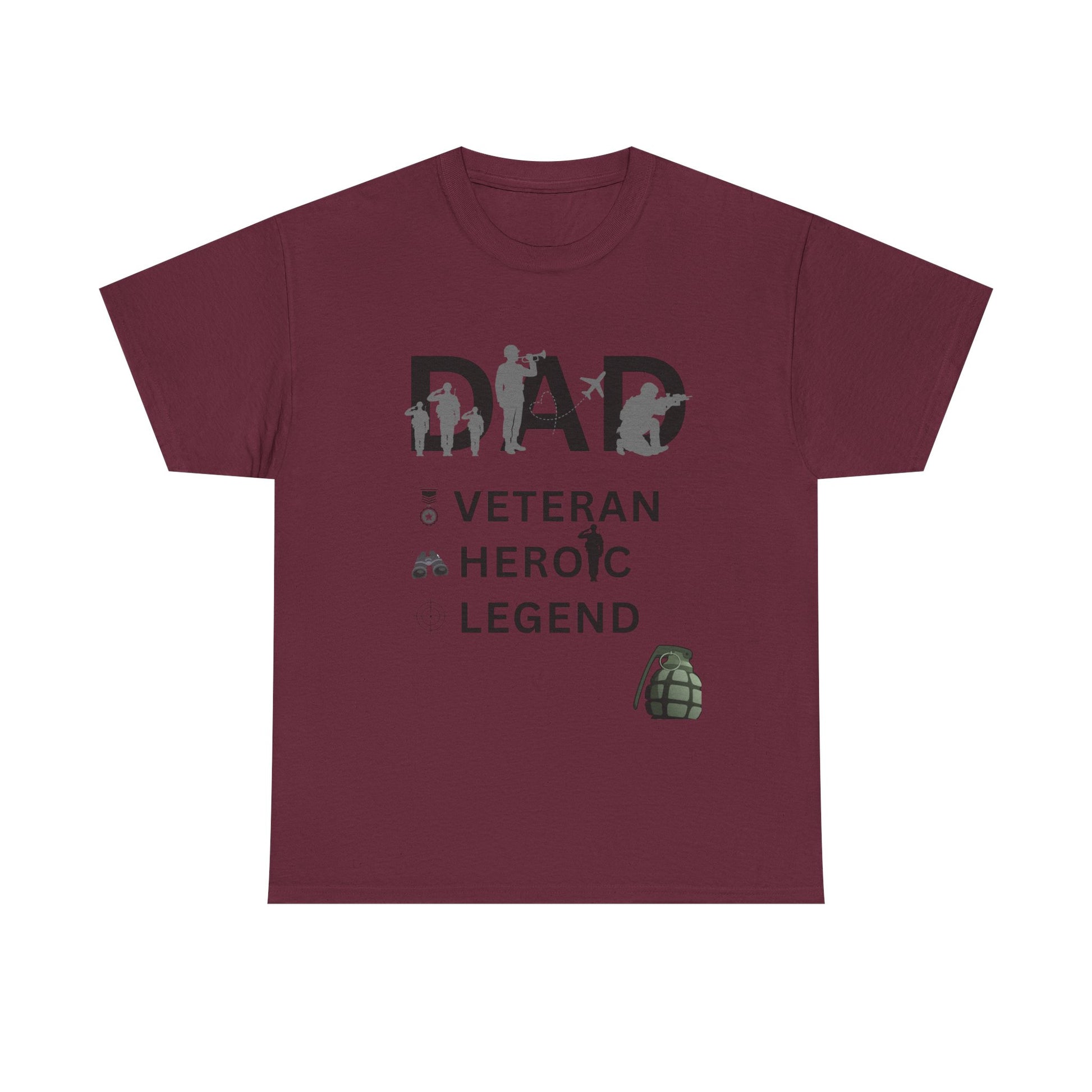 Dad Veteran Cotton Tee Shirt Transparent Background