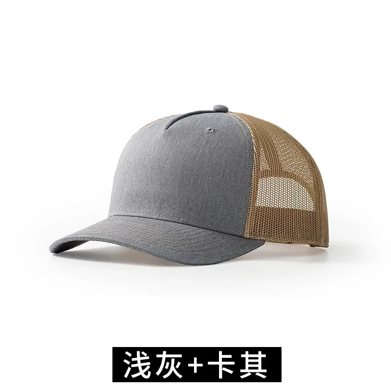 Micro-curved Brim Mesh Truck Driver Hat Men and Women Outdoor Leisure Breathable Sunshade Sports Baseball Cap