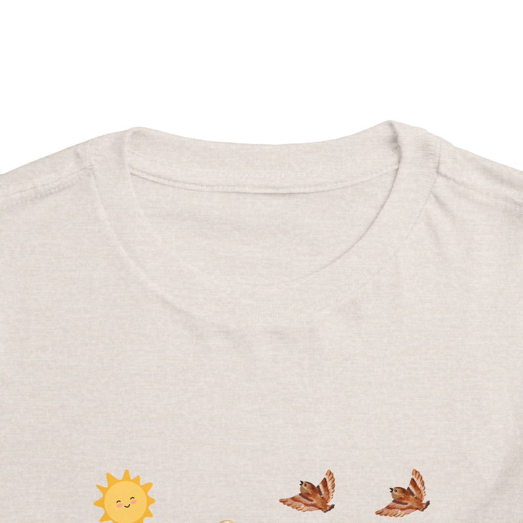 Toddler Short Sleeve Tee Shirt Cubs In Flower Bush