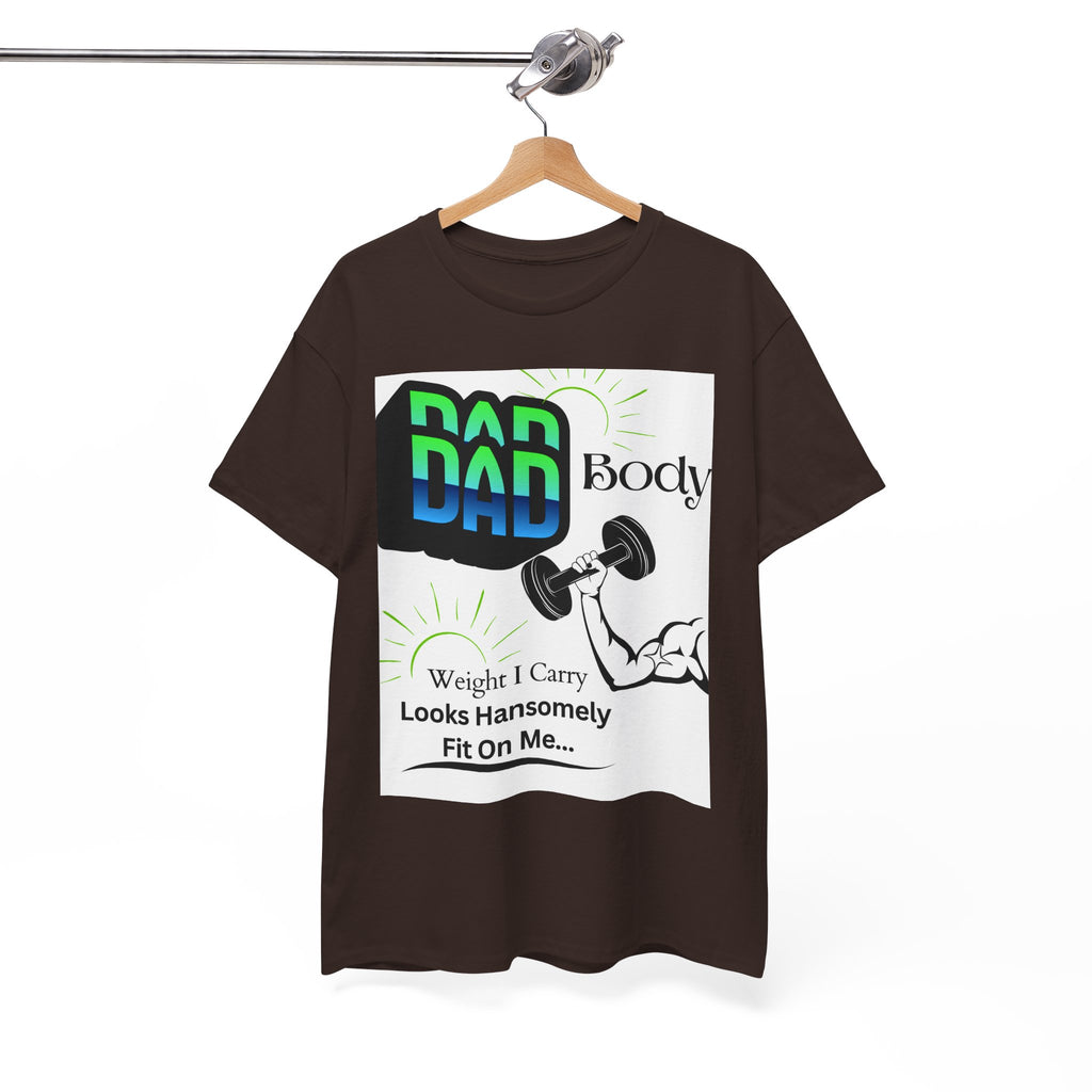 White Background Hansomely Fit Dad Cotton Crew Tee Shirt Dseign