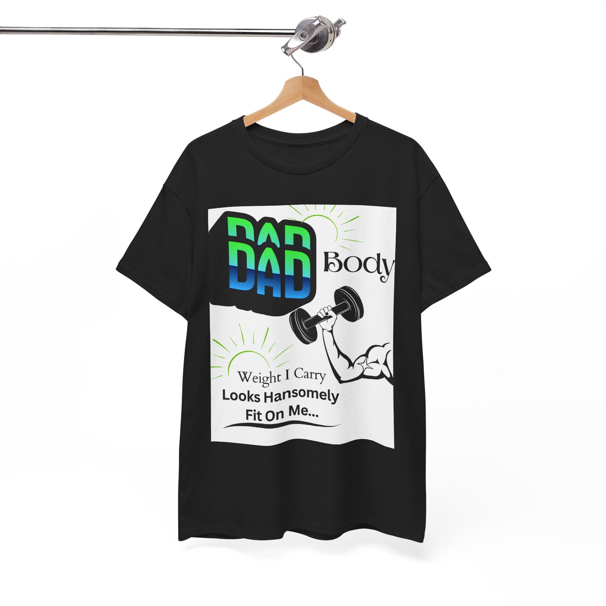 White Background Hansomely Fit Dad Cotton Crew Tee Shirt Dseign