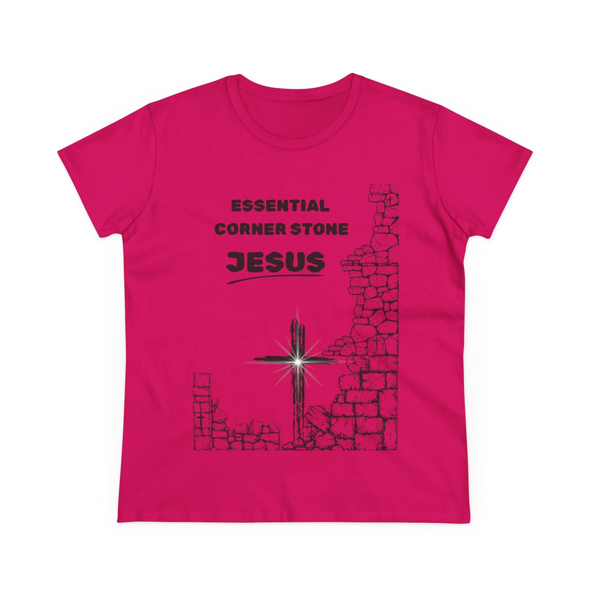 Women's Cotton Tee Shirt Essential Corner Stone