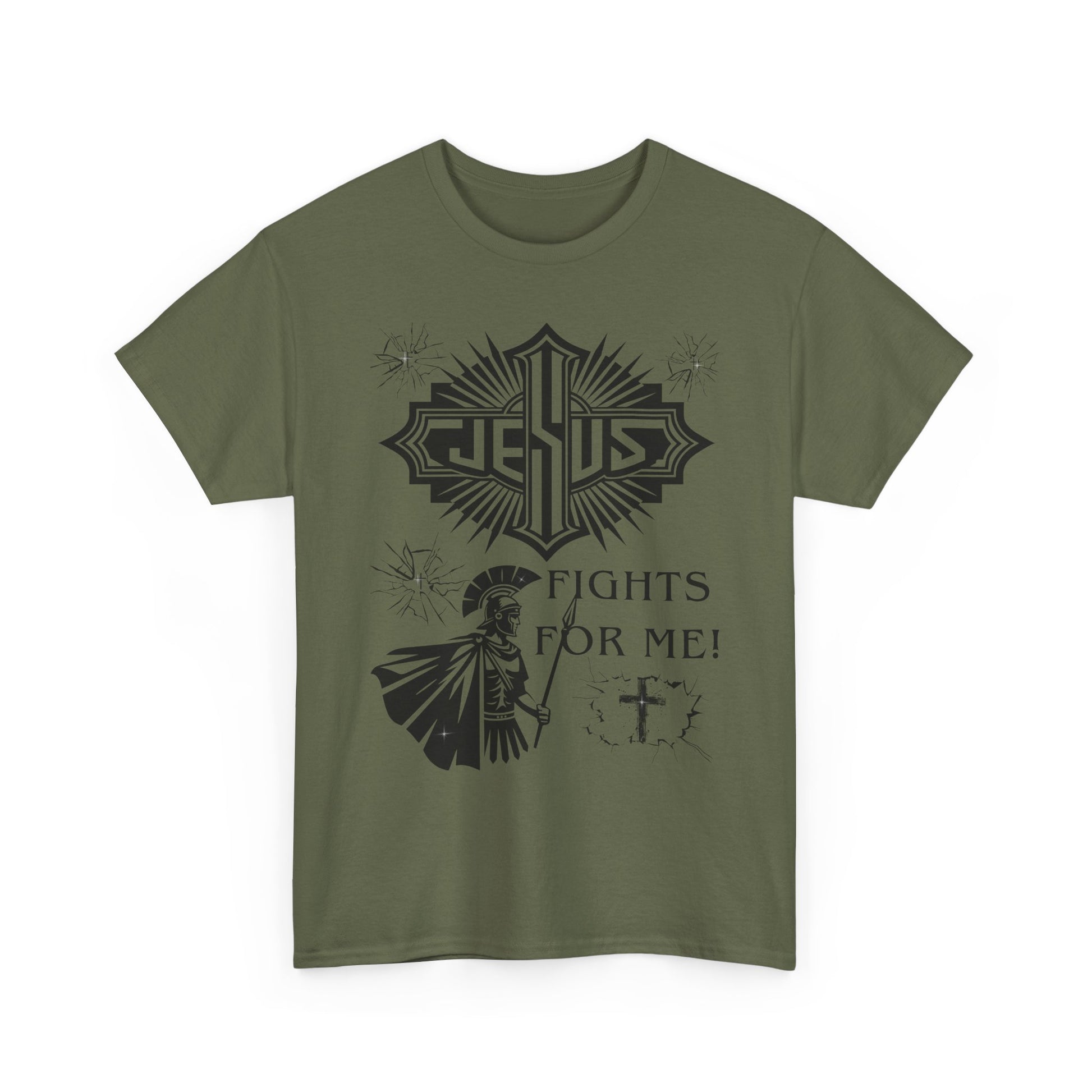 Jesus Fights For Me Cotton T-Shirt