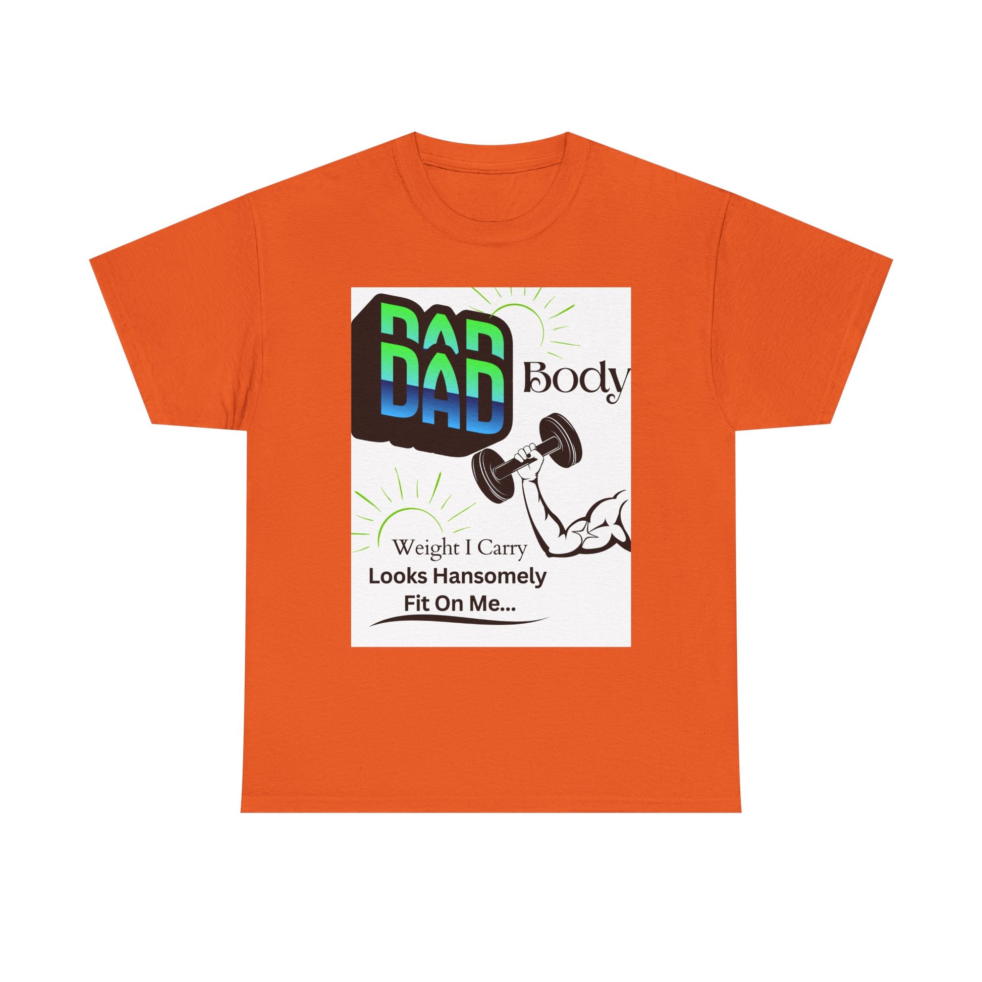 White Background Hansomely Fit Dad Cotton Crew Tee Shirt Dseign