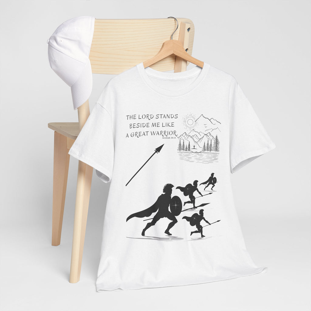 Warrior, The Lord Stands Before Me Heavy Cotton Shirt