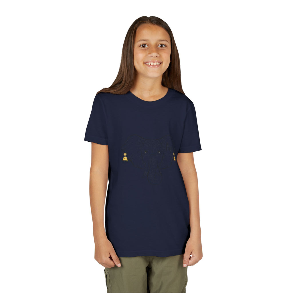 Youth Elephant Earrings Short Sleeve Shirt