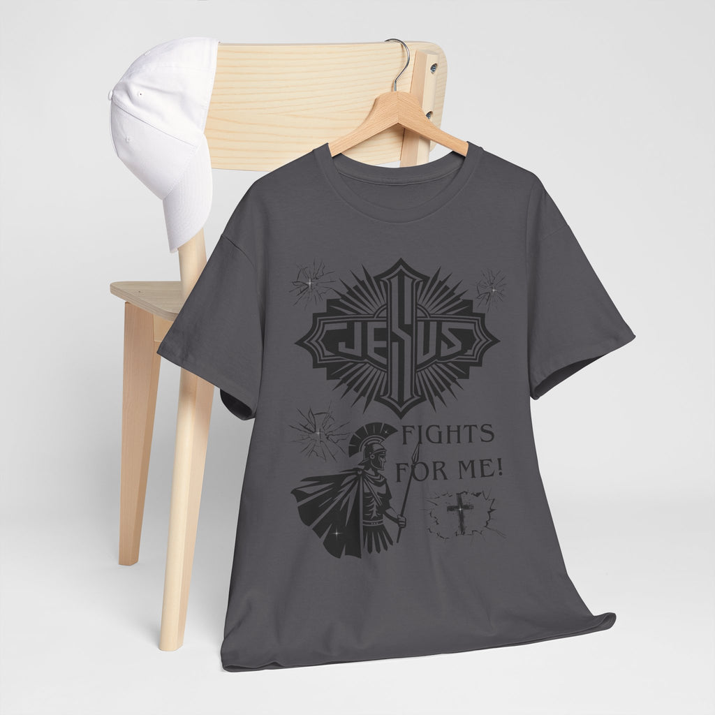 Jesus Fights For Me Cotton T-Shirt