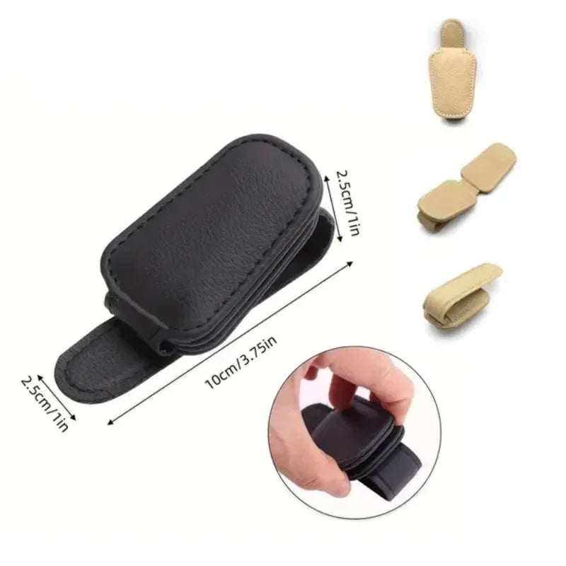 Car / Semi Truck Sun Visor Glasses Case Holder Sunglasses Clip Ticket Card Clip Multifunction Portable Clip Auto Interior Accessories