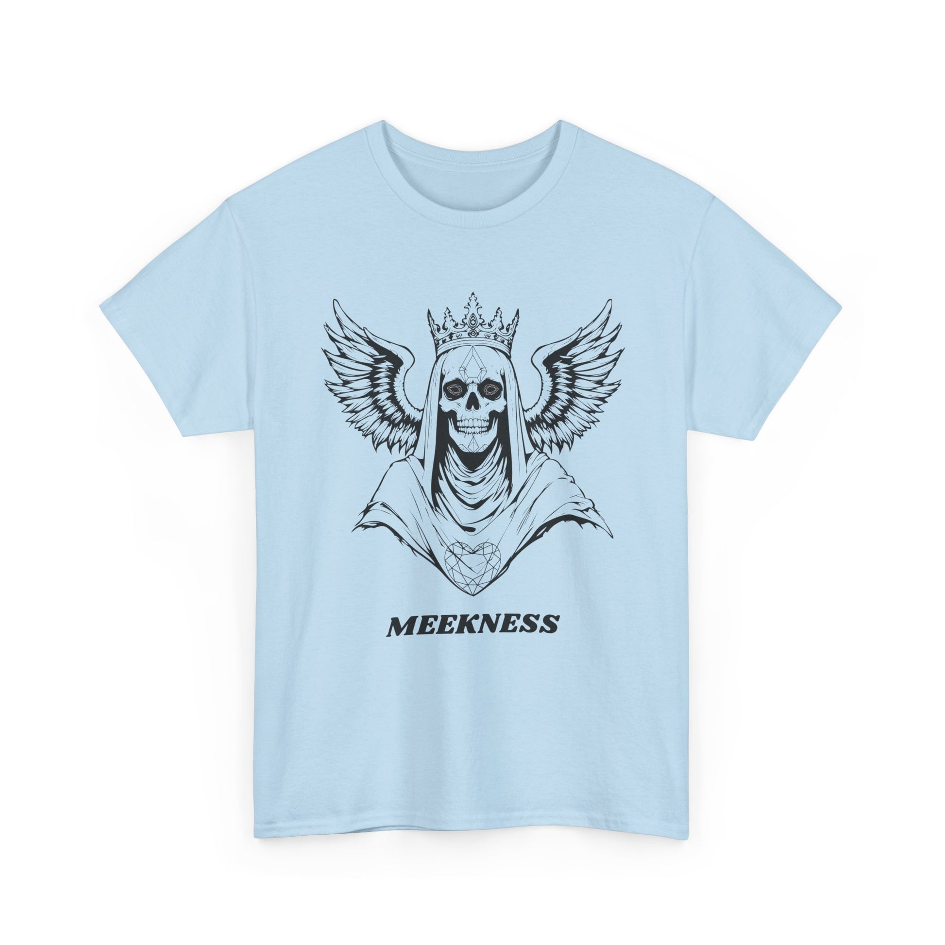 Skull Crown Wings Cotton Tee Shirt Transparent