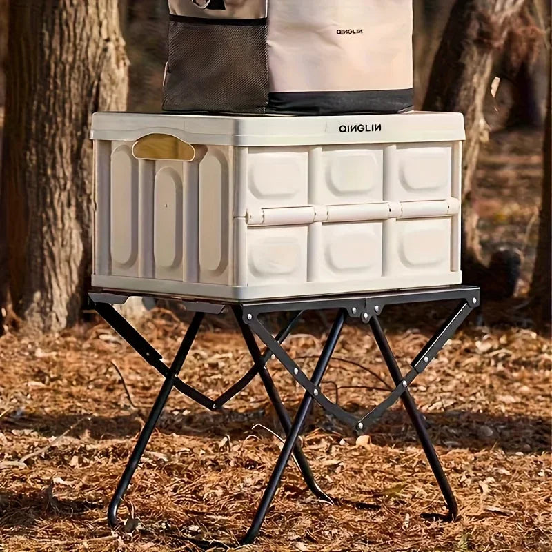 Portable Folding Table Outdoor or Indoor Picnic Table Lightweight Design Hanging Storage Space Travel Cooking Table