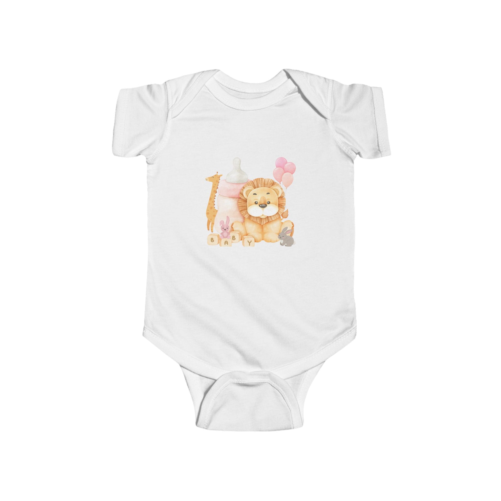 Giraffe and Friends Baby block Infant Onesie, Bodysuit