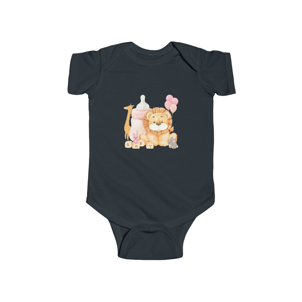 Giraffe and Friends Baby block Infant Onesie, Bodysuit