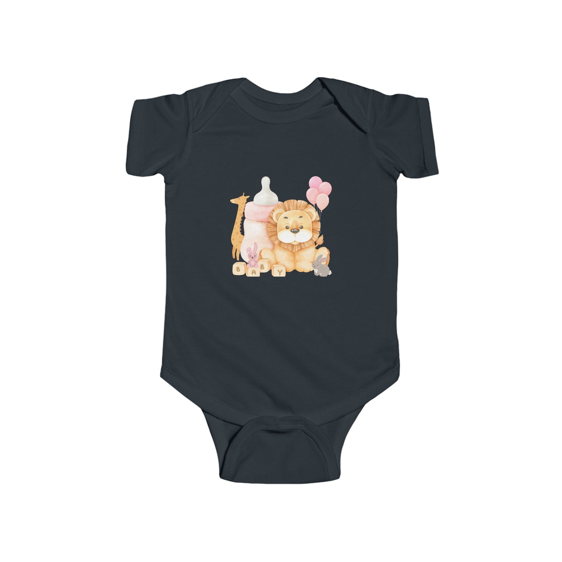 Giraffe and Friends Baby block Infant Onesie, Bodysuit