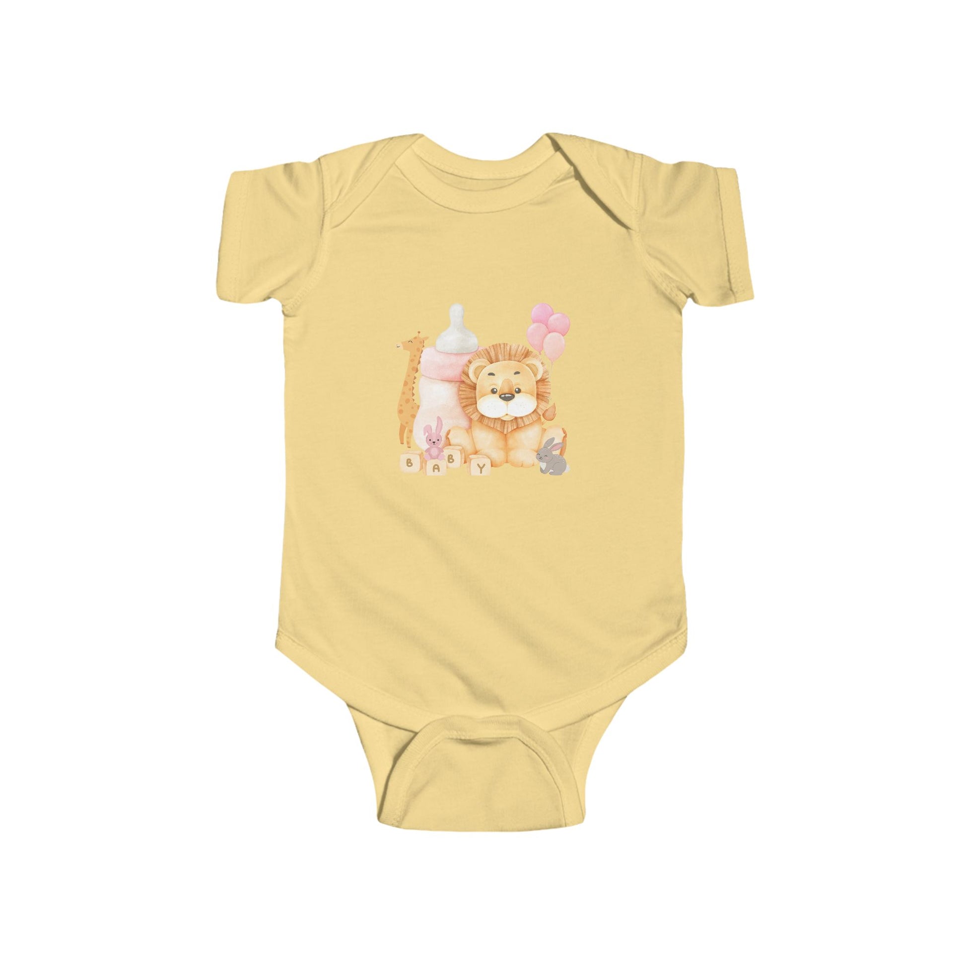 Giraffe and Friends Baby block Infant Onesie, Bodysuit