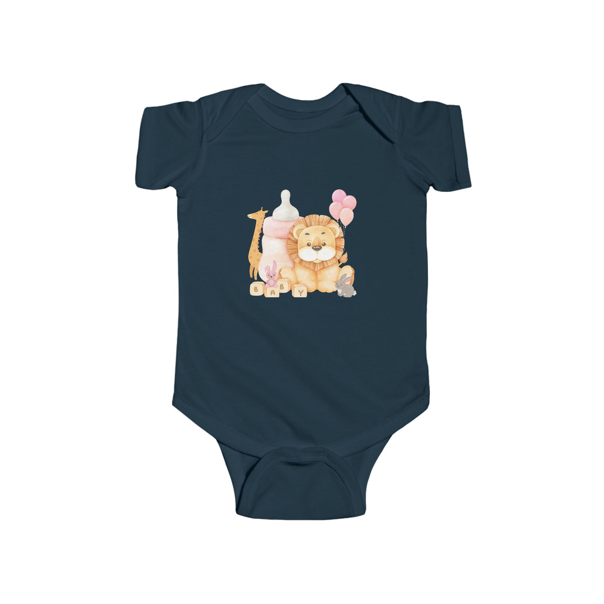 Giraffe and Friends Baby block Infant Onesie, Bodysuit
