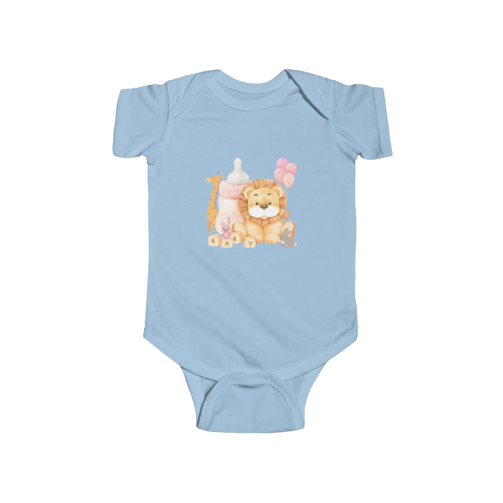 Giraffe and Friends Baby block Infant Onesie, Bodysuit