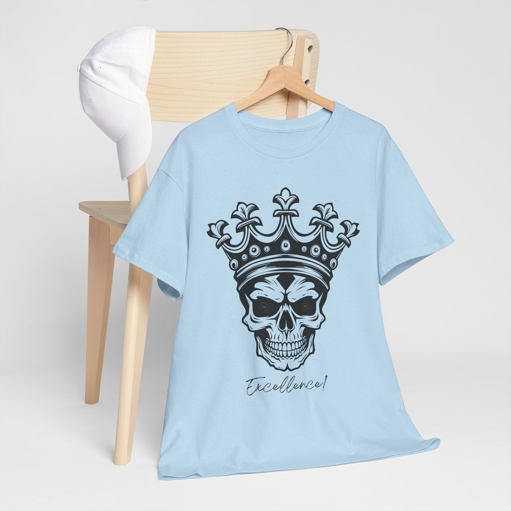 Skull "Excellence" Cotton Tee Shirt Transparent